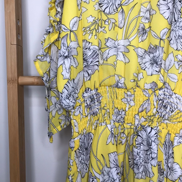 SOLD Seed Heritage Yellow Floral Tie Dress 8 - Picture 15 of 16